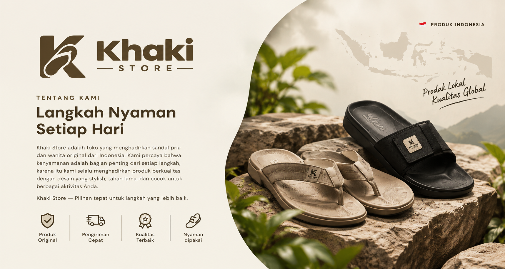 Tentang Khaki Store — Produk Lokal Kualitas Global